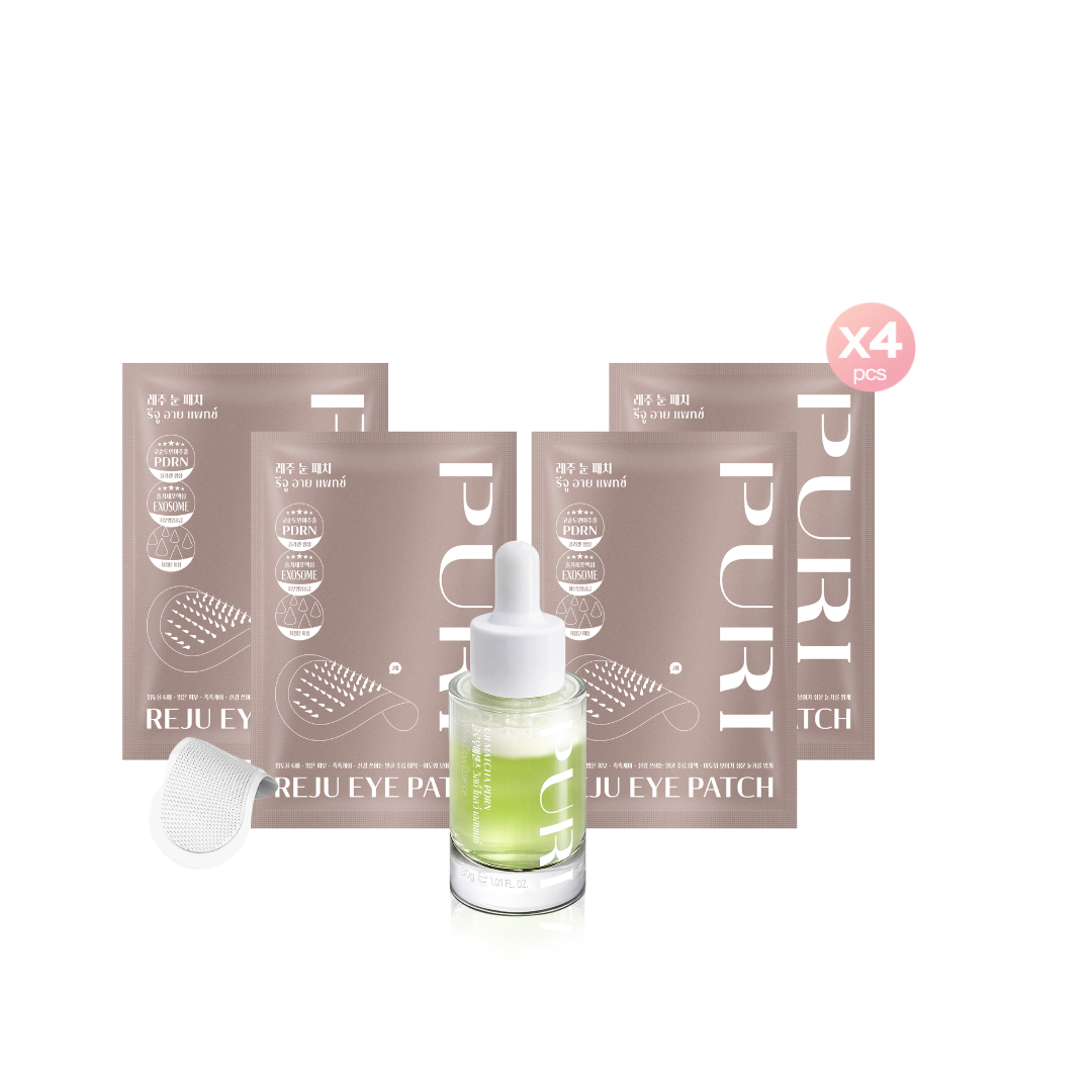 [Set ล็อคผิวเด็ก] Uji Matcha Whisk Glow Essence & Reju Eye Patch 4 ชิ้น