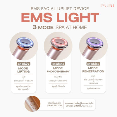 Iron Grey EMS Facial Beauty Device & Mini PDRN Gel 20 g