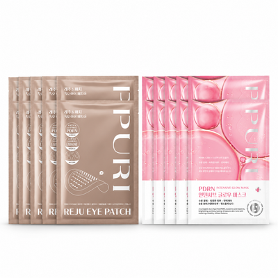 Reju Eye Patch 10 ชิ้น & มาส์กฟื้นฟูผิว PDRN 10 ชิ้น