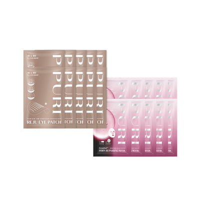 Double Love เซตบอกรักผิว x2 | Reju Eye Patch 10 ชิ้น & Puri DermaDual มาส์กฟื้นฟูผิวPDRN 10 ชิ้น