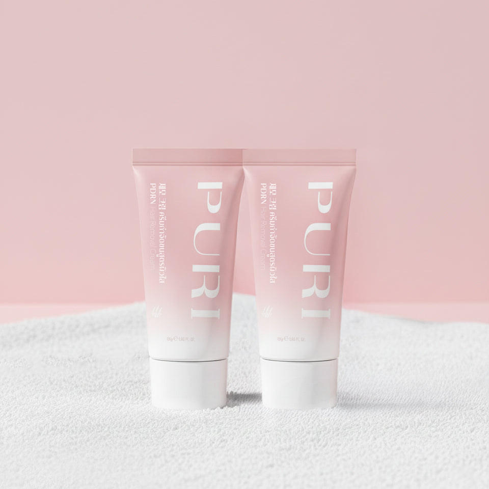Puri PDRN hair removal ครีมกำจัดขนสูตรผิวใส 2ชิ้น